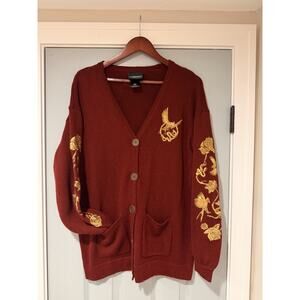 The Hunger Games Ballad of Songbirds Snakes Embroidered Cardigan Women's Size MD
